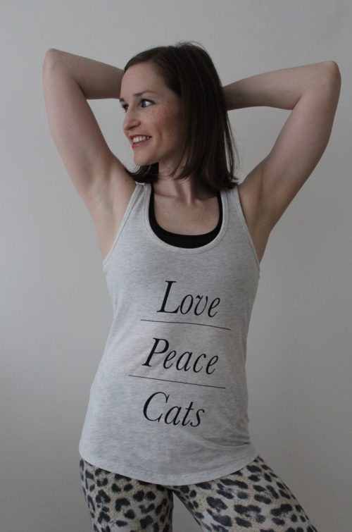 Tank Top Love Peace Cats